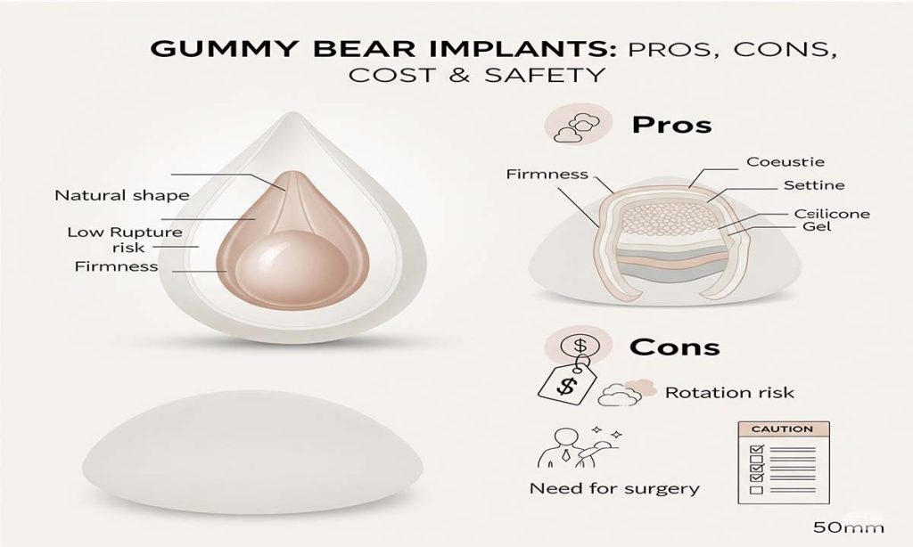Gummy Bear Implants: Pros and Cons, Cost, Precautions